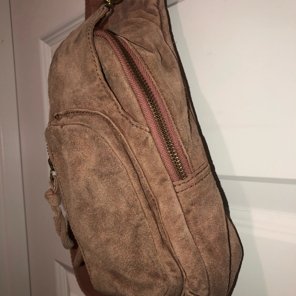 Free People FP Hudson Suede Sling Boho Bag Purse - Picture 6 of 8